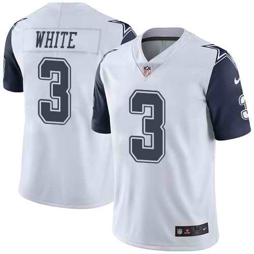 Nike Men & Women & Youth Cowboys 3 Mike White White Color Rush Limited Jersey,We sell and wholesale Nike Men & Women & Youth Cowboys 3 Mike White White Color Rush Limited Jersey on line form chian!